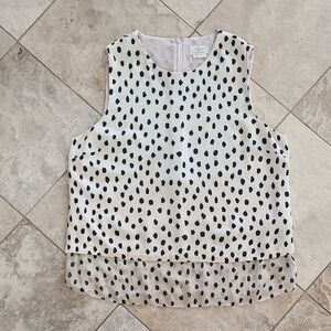 Kate Spade Black and White Sleeveless Blouse